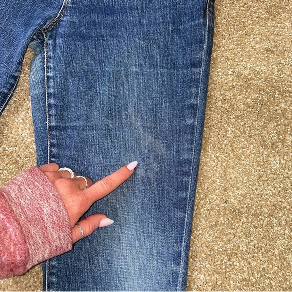 J Brand skinny jeans denim blue SZ 30" waist interior thigh rubbing - Picture 5 of 10